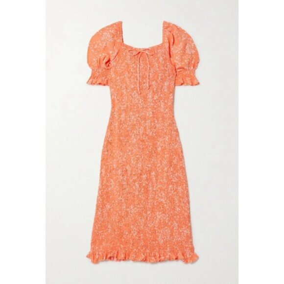 FAITHFULL THE BRAND Fae Shirred Floral-print Crepe Dress - Picture 3 of 5